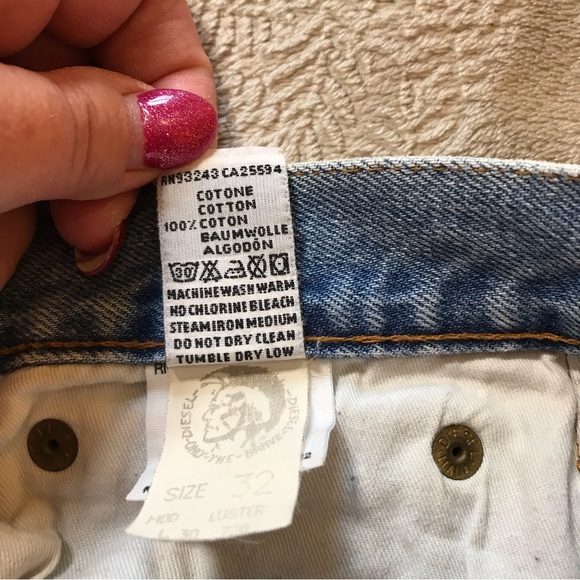 Diesel Industry blue cotton straight jeans 32 x 28 - Picture 5 of 7